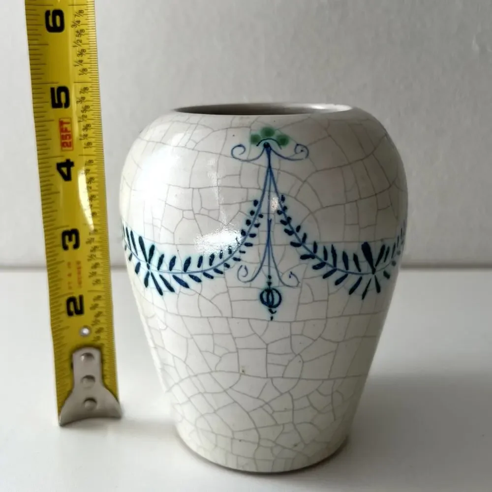 Val Derone Vintage Glazed Decorative Ceramic Vase Excellent Condition